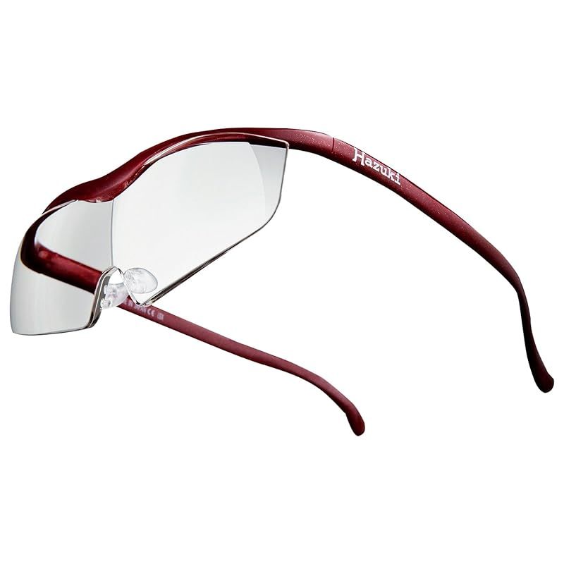 Hazuki 良い ハズキルーペ ラージ 1.85倍 クリアレンズ 赤
