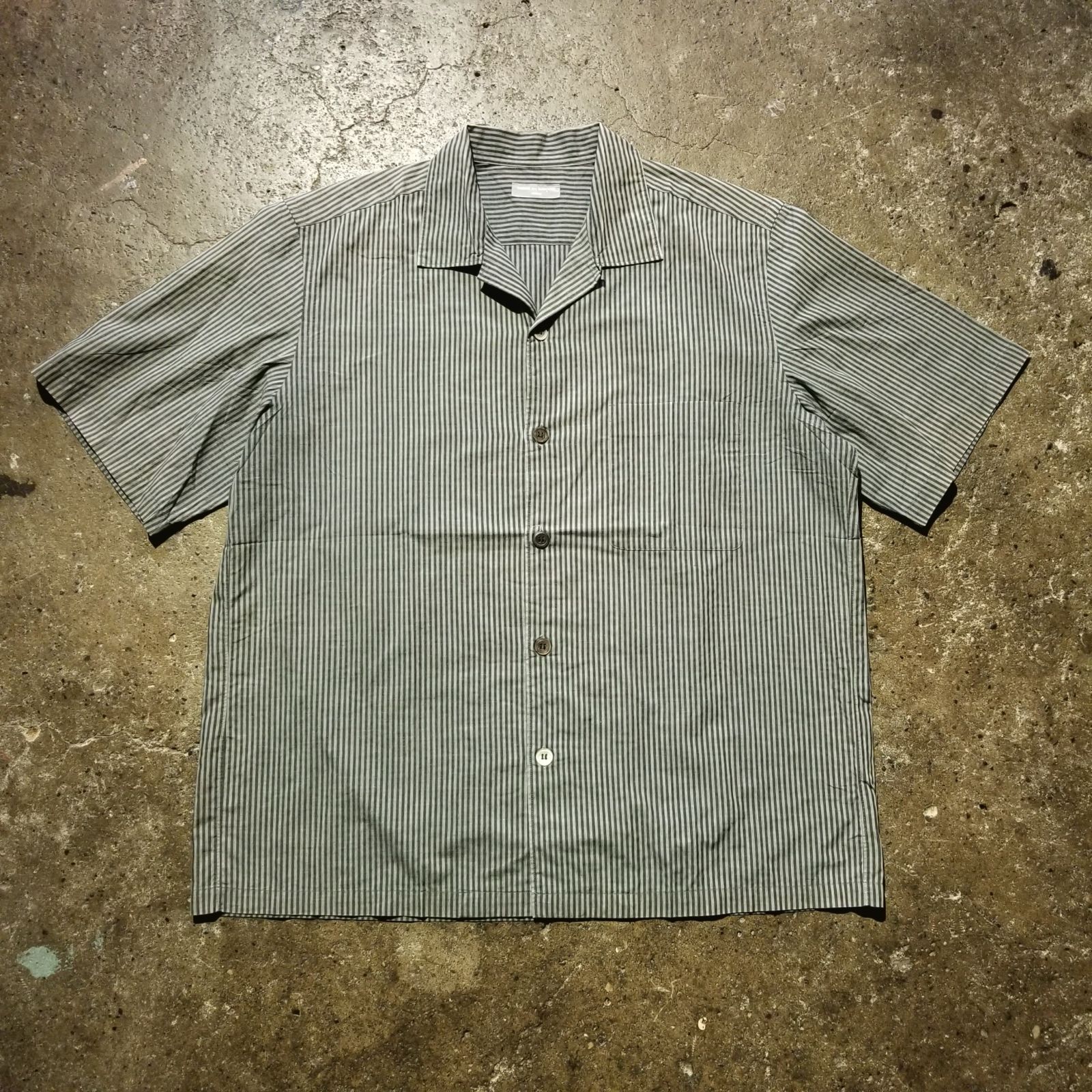 COMME des GARCONS HOMME 01ss オープン 半袖シャツ ストライプ 2001ss AD2001 コムデギャルソンオム