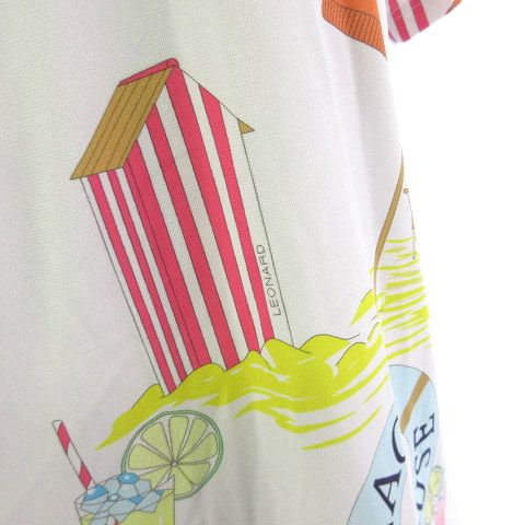 レオナールスポーツ LEONARD SPORT ポロシャツ 半袖 ビーチ 白