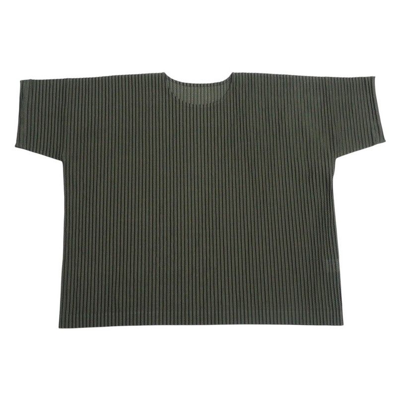 美品HOMME PLISSE ISSEY MIYAKE オムプリッセイッセイミヤケ カットソー サイズ3 メッシュ プリーツ 半袖シャツ ブランド古着【中古】20250207/RA3132
