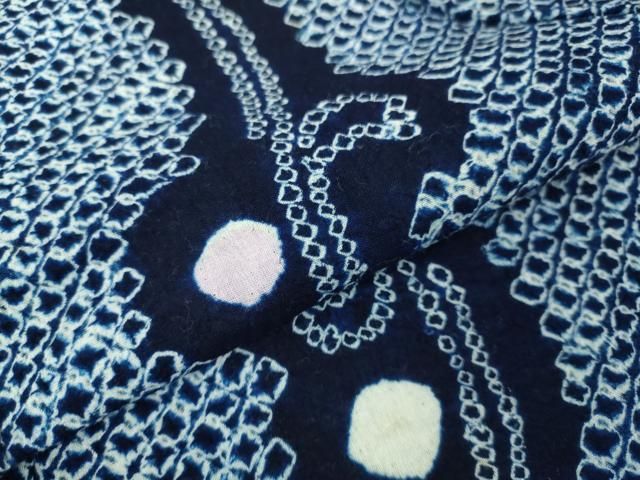 平和屋本店□極上 夏物 浴衣 有松鳴海絞り 枝蕾 綿 逸品 DZAA20214kh5