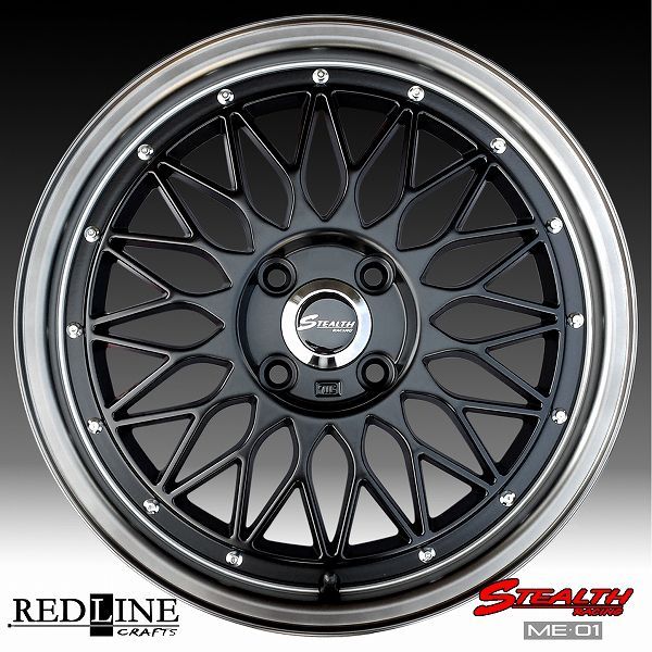 ステルスレーシング ME01　16X5.5J　軽四用/人気のメッシュ!!　KENDA KR20 165/50R16 タイヤ付4本セット