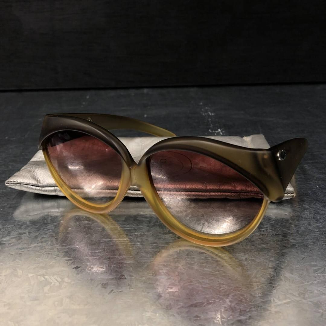 【美品】クリスチャンディオール カラー サングラス グラデーション ロゴ 黒 Christian Dior : 374 ヴィンテージサングラス◇イエロー