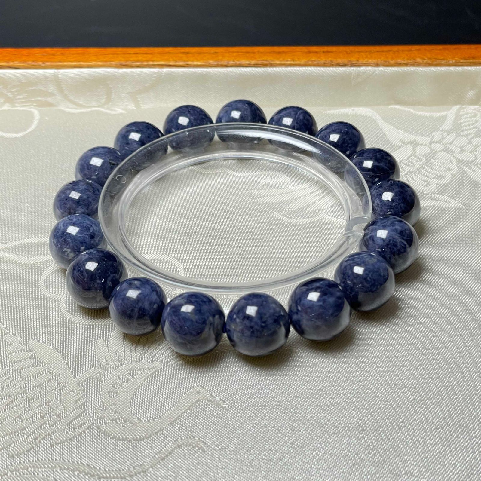 絶賛 EU製 サファイア パワーストーン アクセサリー 天然石 青玉 きれいめ プレゼント 約11.7-12.1mm ZB9454