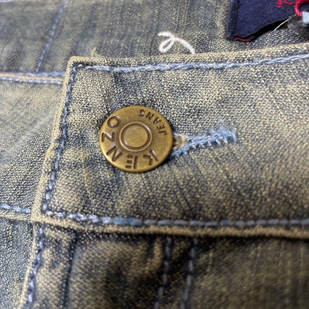 デニム チェックスカート