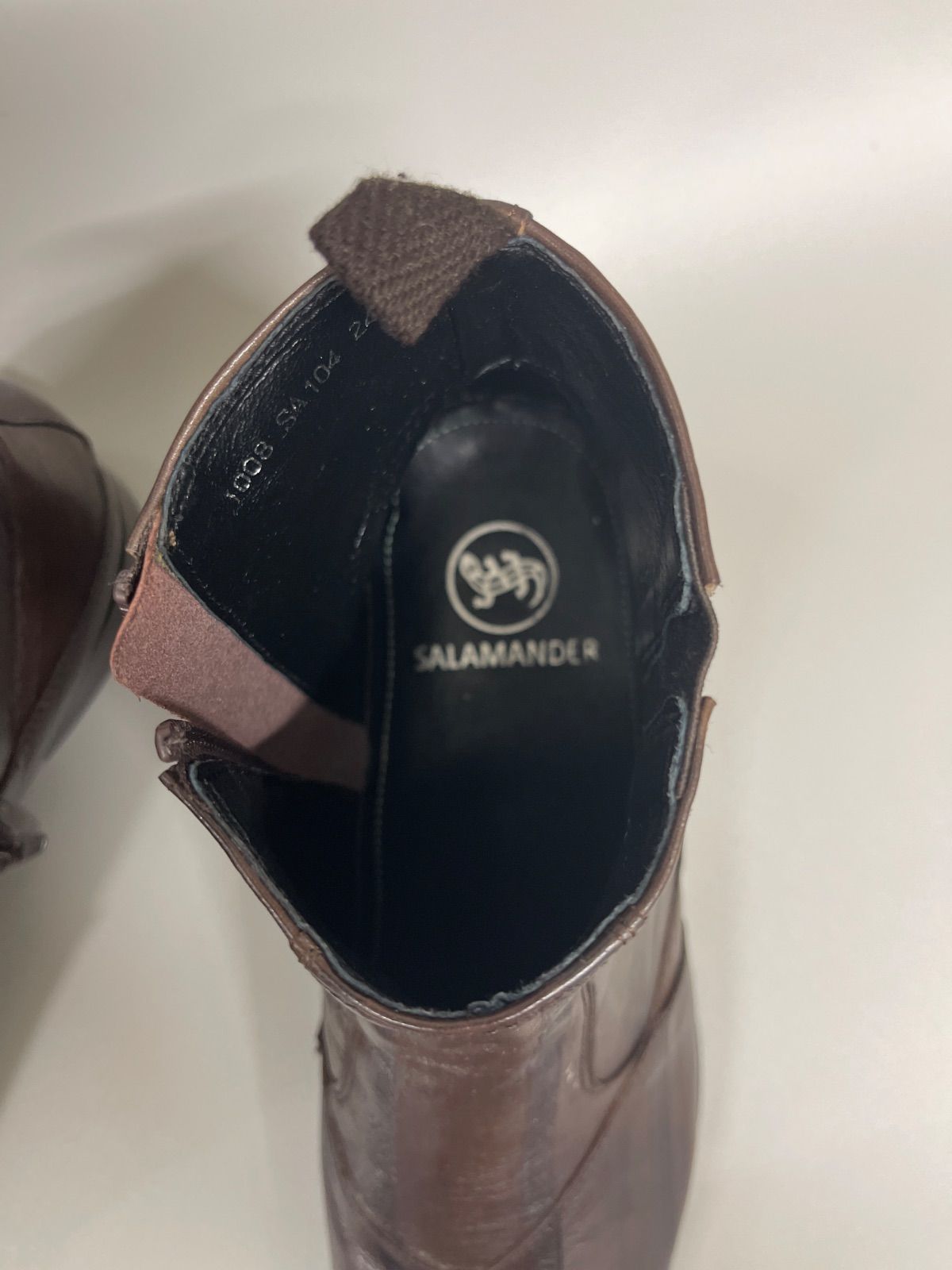 美品 SALAMANDER サラマンダー ファッショナブルレザースニーカー オーストリッチ型押し SA502