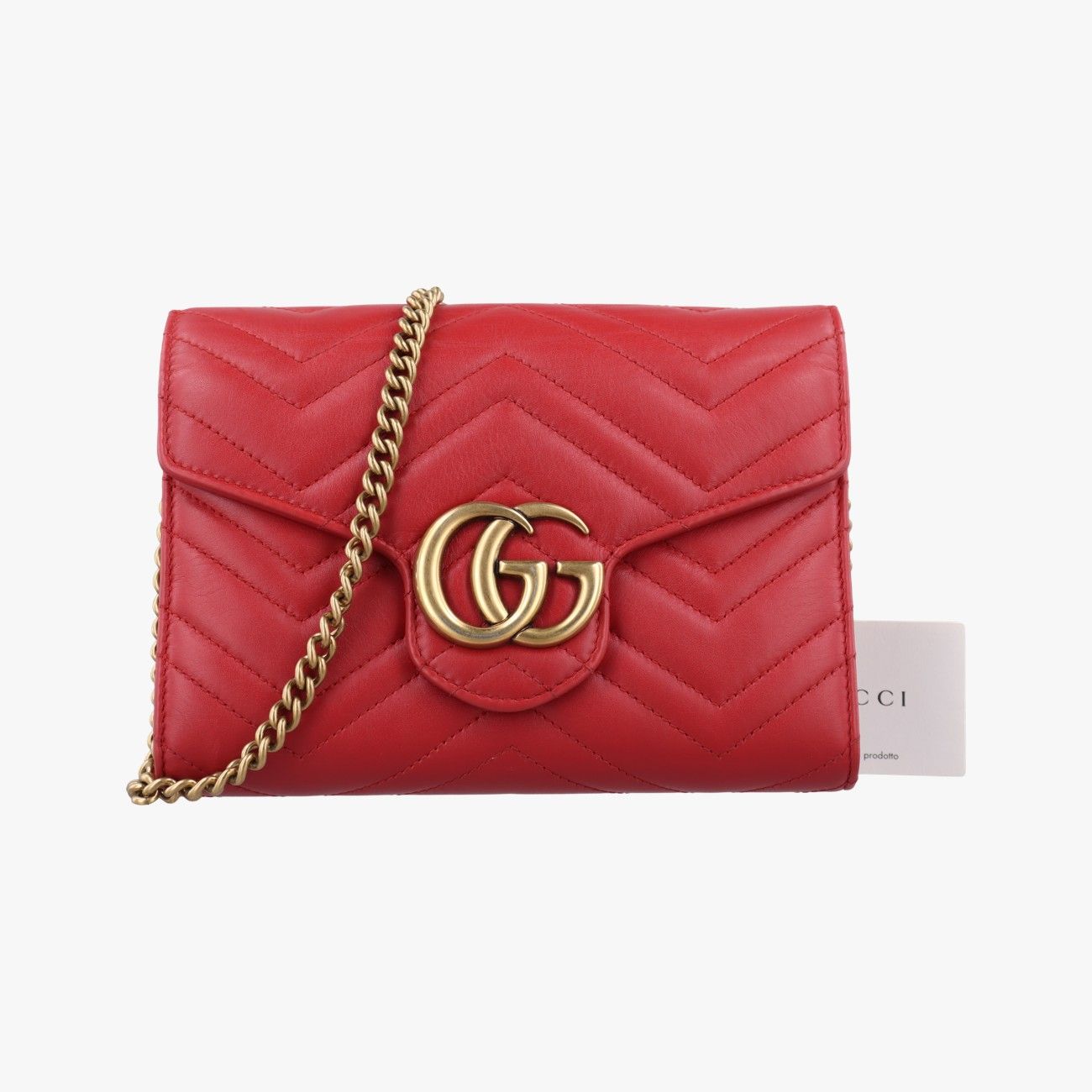 グッチGucciGGマーモント レッド レザー 474575