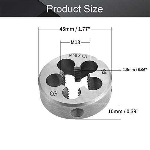 サイズM18*1.5 Utoolmart ラウンドスレッドダイ 丸ねじ切りダイス 丸