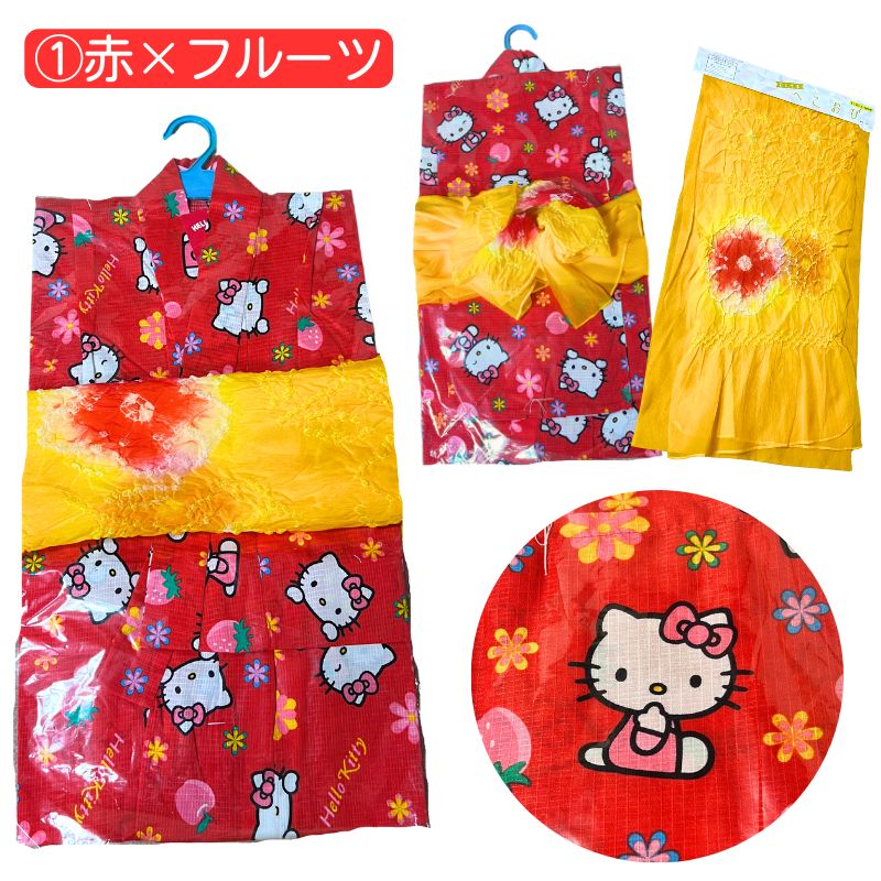 Hello Kitty ハローキティ　キティ　浴衣　5.6歳　110〜120 Hello Kitty ハローキティ キティ 浴衣 5.6歳 110〜120