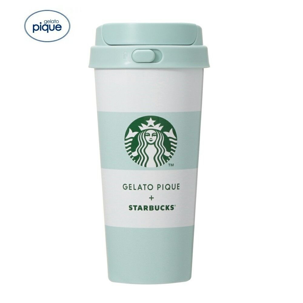 ミントグリーン gelato pique STARBUCKS ボーダーステンレスTOGOボトル ミントグリーン 473ml ジェラートピケ スターバックス