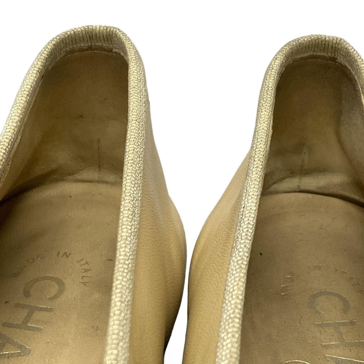 ベージュ×黒 アウトソール張替済