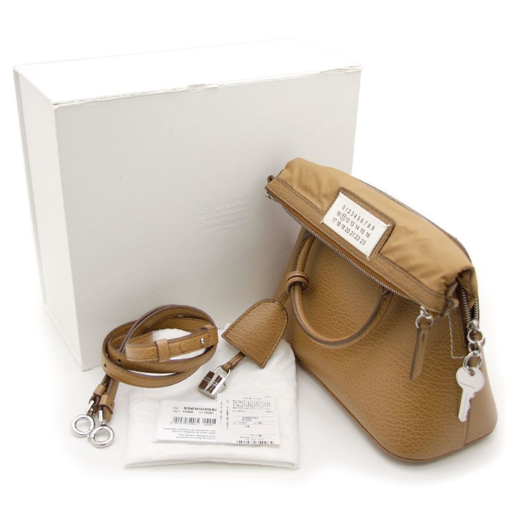 良品 メゾンマルジェラ MAISON MARGIELA ショルダーバッグ 5AC クラシック ミニ S56WG0082 P0396 T2281 イタリア製 ブラウン 2way レザー 革 中古 良品】メゾンマルジェラ MAISON MARGIELA ショルダーバッグ 5AC