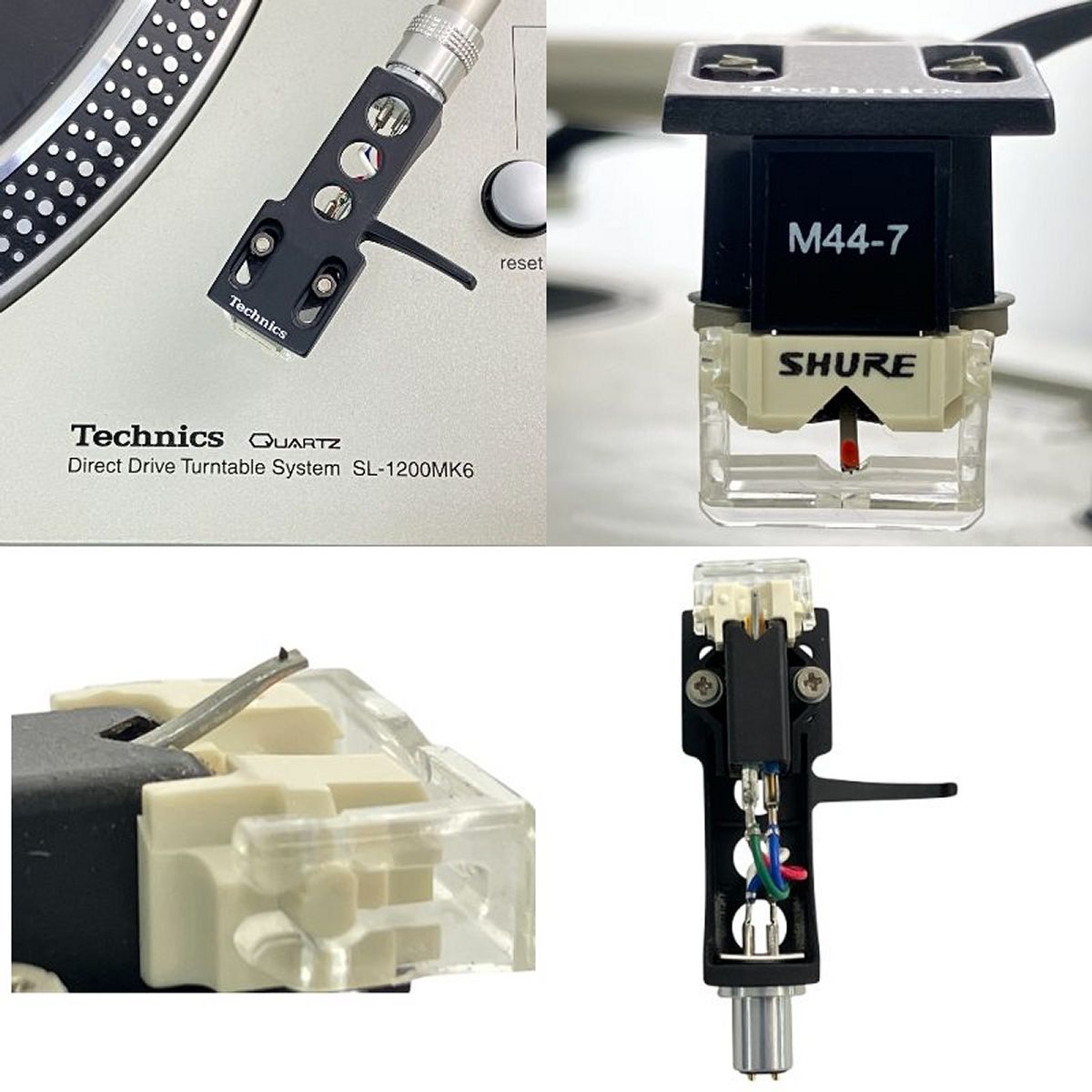 Technics SL-1200MK3 SHURE M44-7 ターンテーブル Technics SL-1200MK6 ターンテーブル テクニクス SHURE M44-7