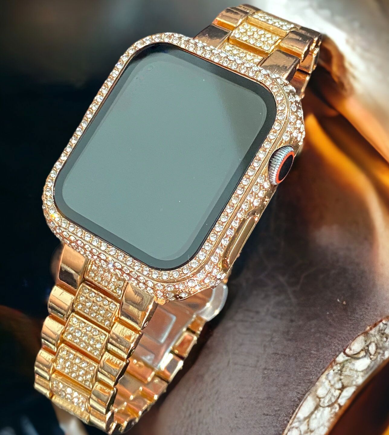ローズゴールド アップルウォッチ ステンレスベルト キラキラ カバー ケース メンズ レディース 38mm 40mm 41mm 42mm 44mm 45mm Apple Watch series10 42㎜ 46㎜ 49㎜ 入荷