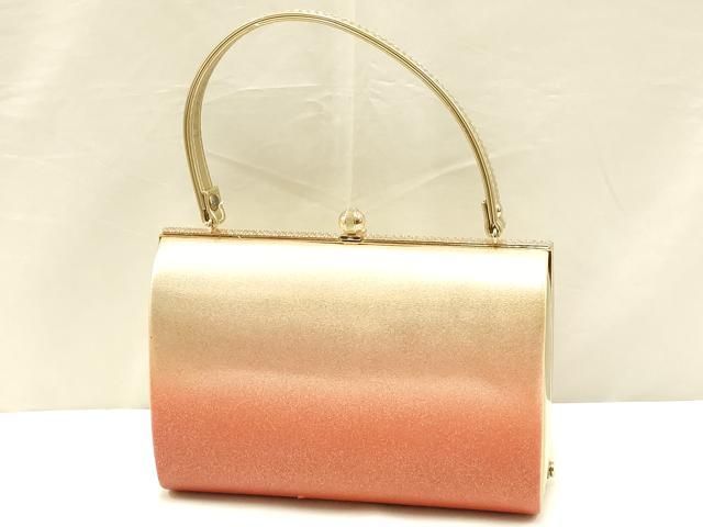 和装用花柄ハンドバッグ 厚底 和装用ハンドバッグ ゴールド 花柄 華やかな花柄が施された