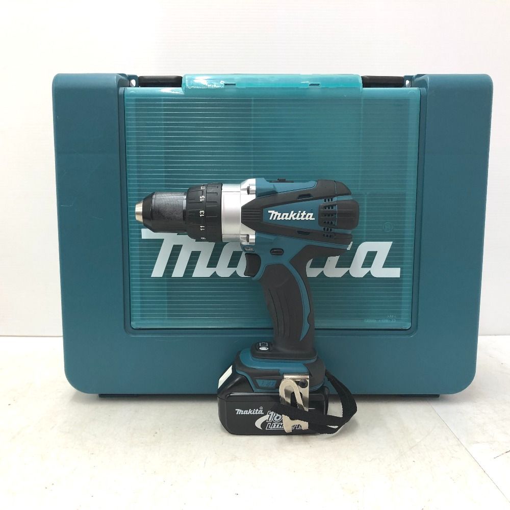 makita マキタ 18V 3.0Ah 充電式震動ドライバドリル ケース 充電器 バッテリ2個セット HP458DRFX ♥品