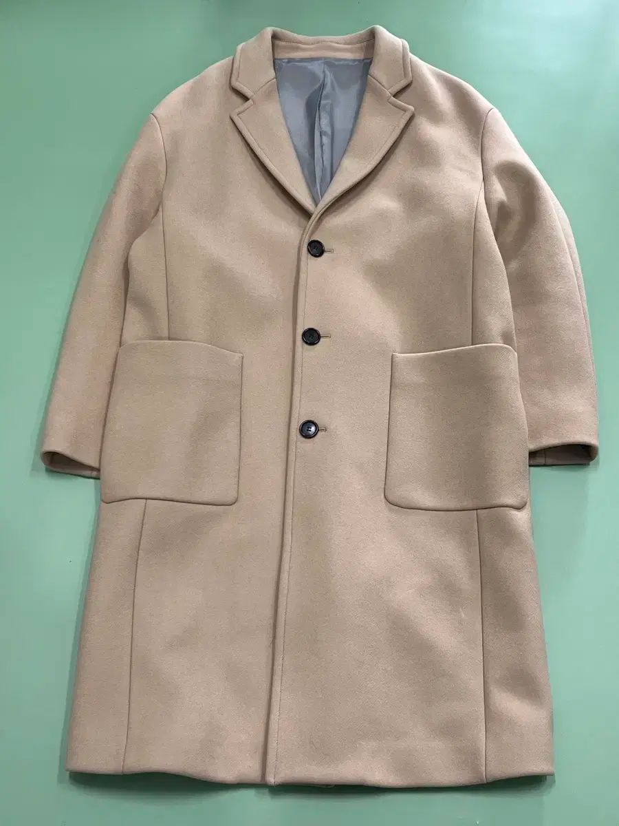 システムオム ウールカシミア ダブルロングコート ベージュ