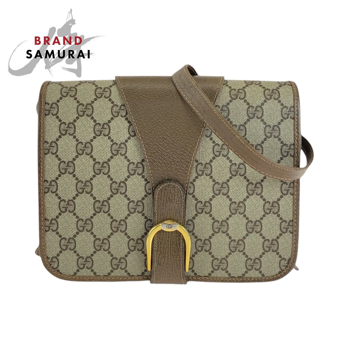 GUCCI グッチ ヴィンテージ オールドグッチ ブラウン ゴールド金具 GG 