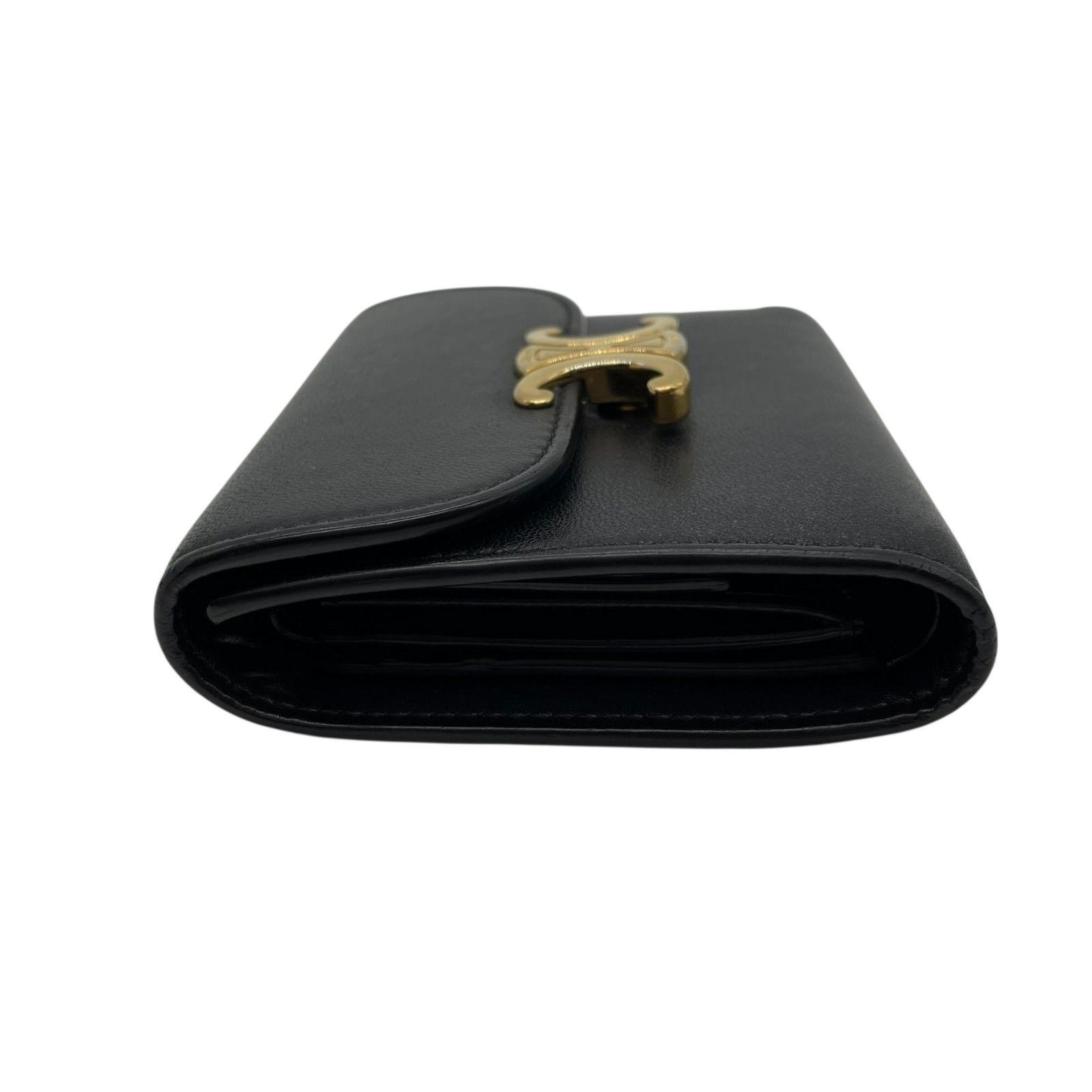 極美品 CELINE セリーヌ トリオンフ コンパクトウォレット 三つ折り