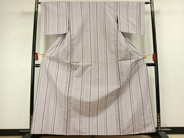 平和屋着物 上質な紬 単衣 間道 正絹 AABC3784fy