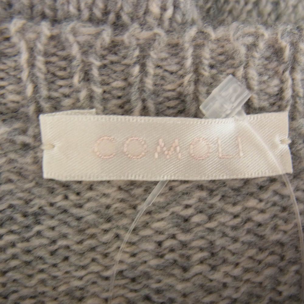COMOLI コモリ 21AW U03-06007 ラムズ ウール ガンジーネック ニット  