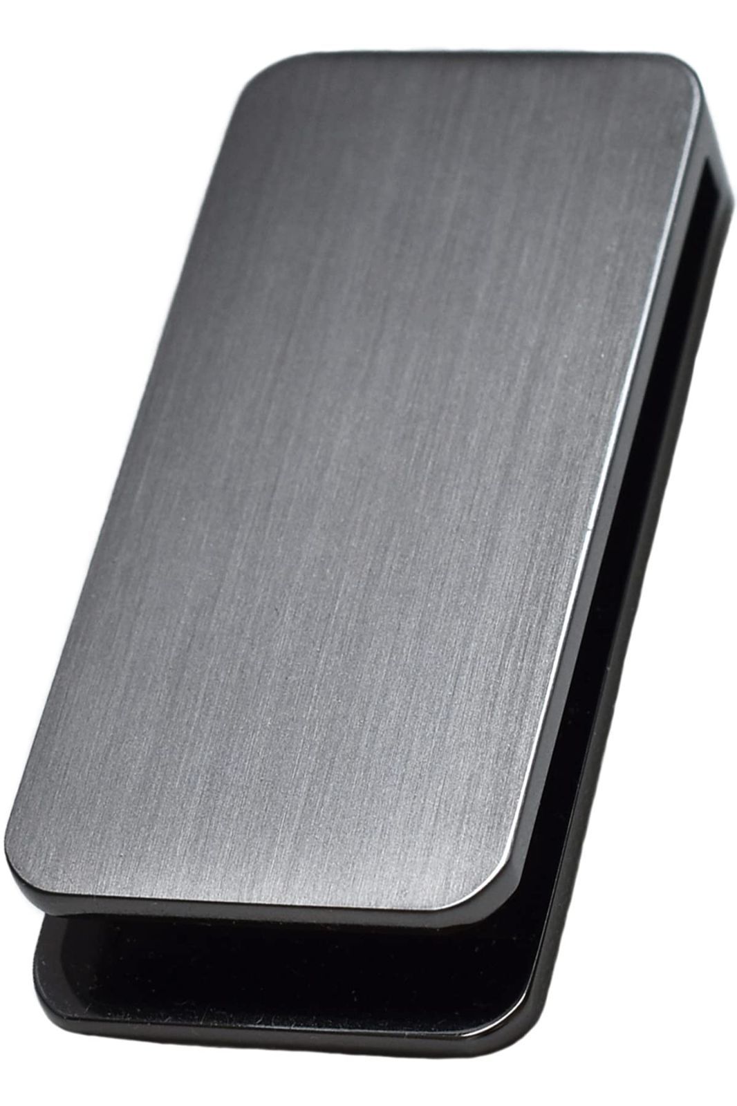 【数量限定】日本製 挟む力が弱くならない 真鍮 メンズ U-clip マネークリップ (ブラックシルバー) [タバラット]