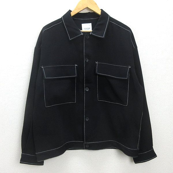 pushBUTTON プッシュボタン カジュアルジャケット M 黒 【古着】【中古】 HYSTERIC GLAMOUR ヒステリックグラマー 02211AJ02 HYSロゴ 2ツ