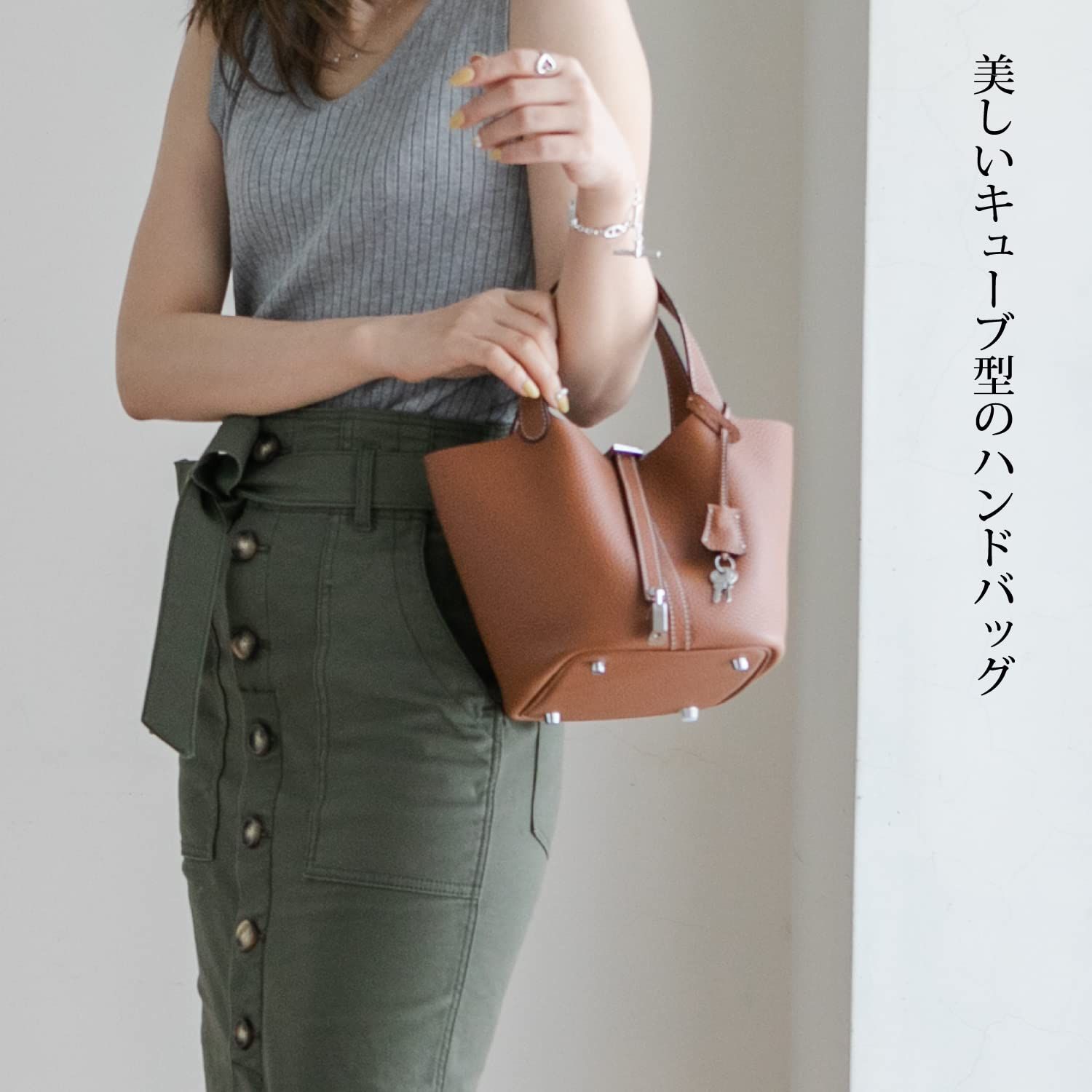 IMAI BAG since 1977 イマイバッグ RENNES レンヌ 本革 キューブ型 ハンドバッグ Sサイズ カデナ クロシェット 大人 大人 レディース RENNES-S