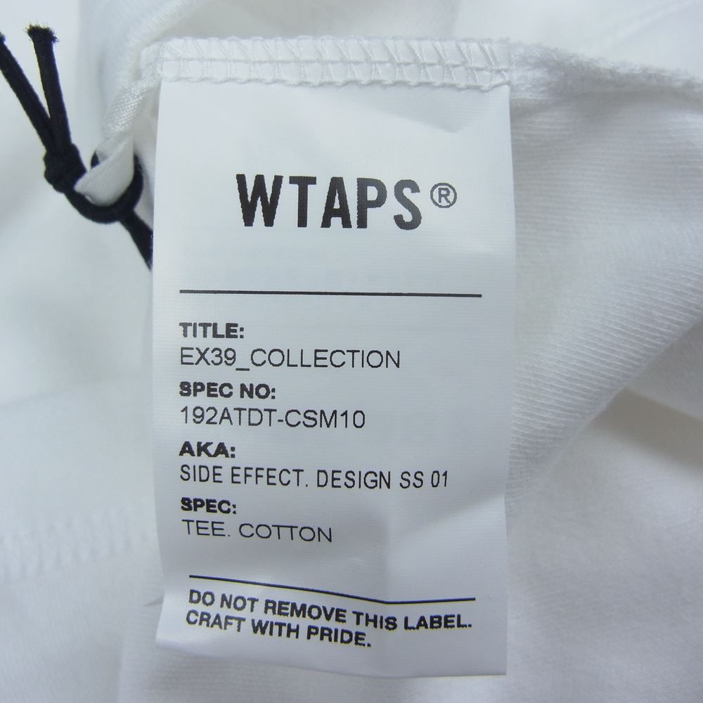 WTAPS ダブルタップス 19AW 192ATDT-CSM10 SIDE EFFECT SS/TEE.COTTON