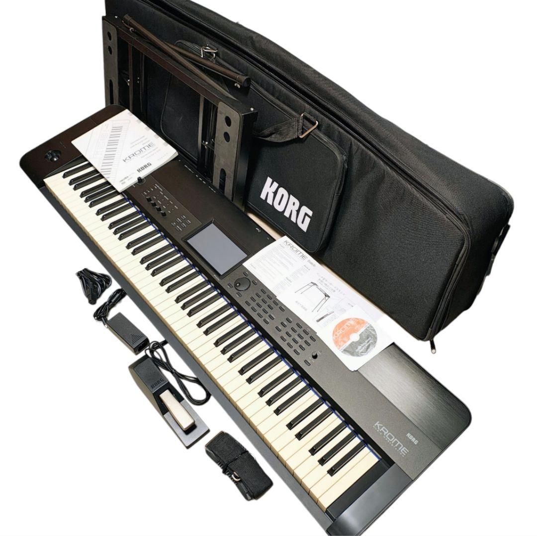 フルセット KORG KROME-88 88鍵 シンセサイザー Workstation NH鍵盤 4GB PCM ケース スタンド ペダル付 直接引取可