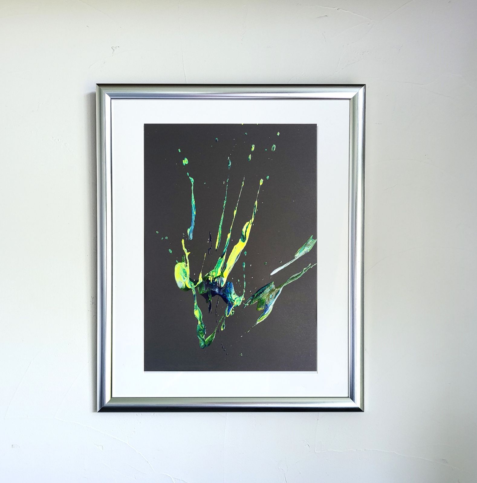 深淵にみる希望 / 抽象画 額縁セット 53×44㎝ 原画1点のみ モダンアート