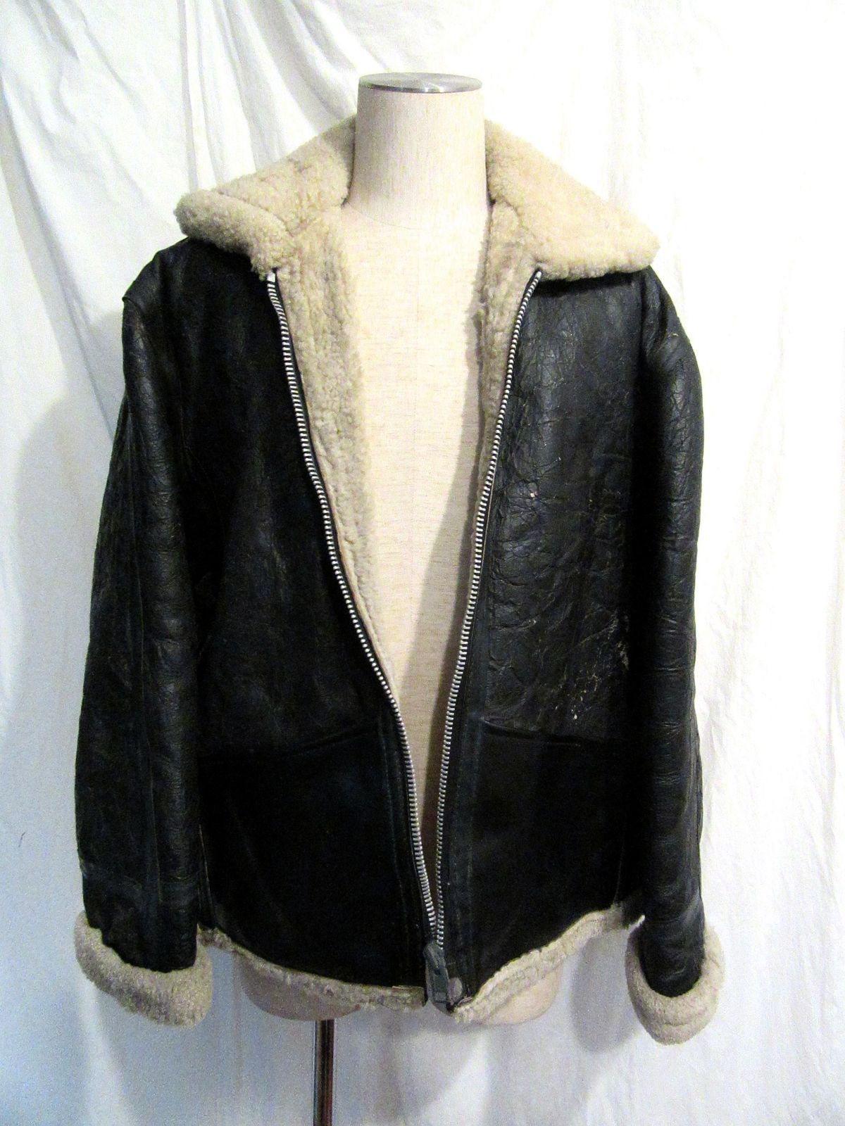 英国製ビンテージ ブラック アーヴィンジャケット 身幅61cm 初期パンク