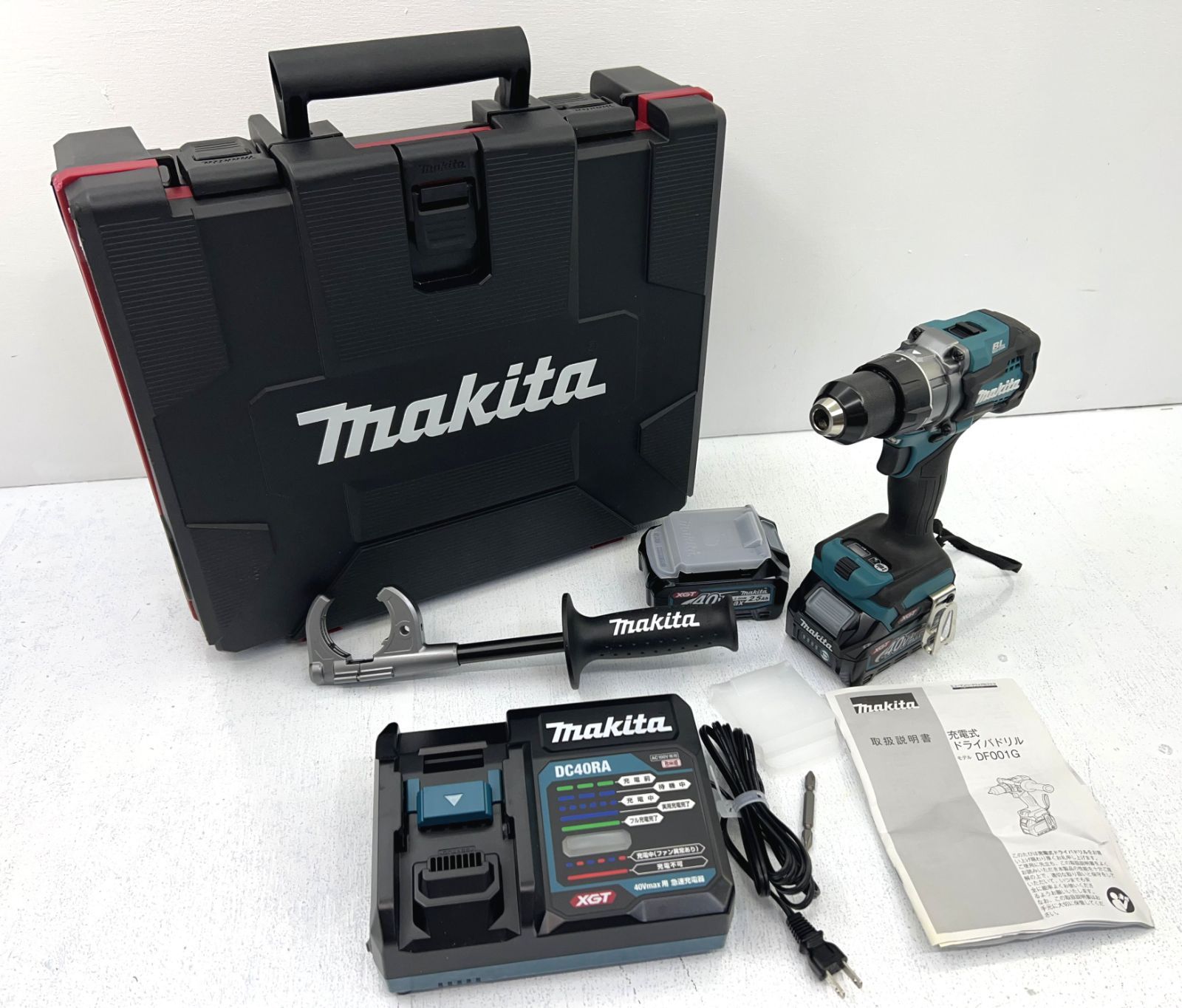盛岡48-0003 マキタ DF001GRDX フルセット バッテリBL4025×2 充電器DC40RA ケース付 40V 充電式ドライバドリル |100
