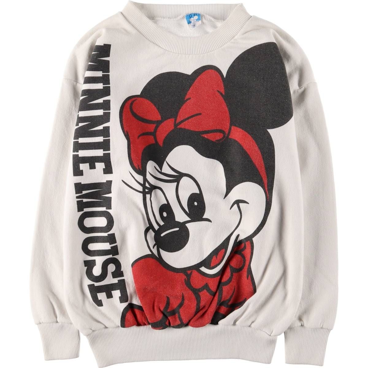 古着 80年代 ディズニー DISNEY MINNIE MOUSE ミニーマウス 大判プリント キャラクタースウェットシャツ トレーナー |eaa585934
