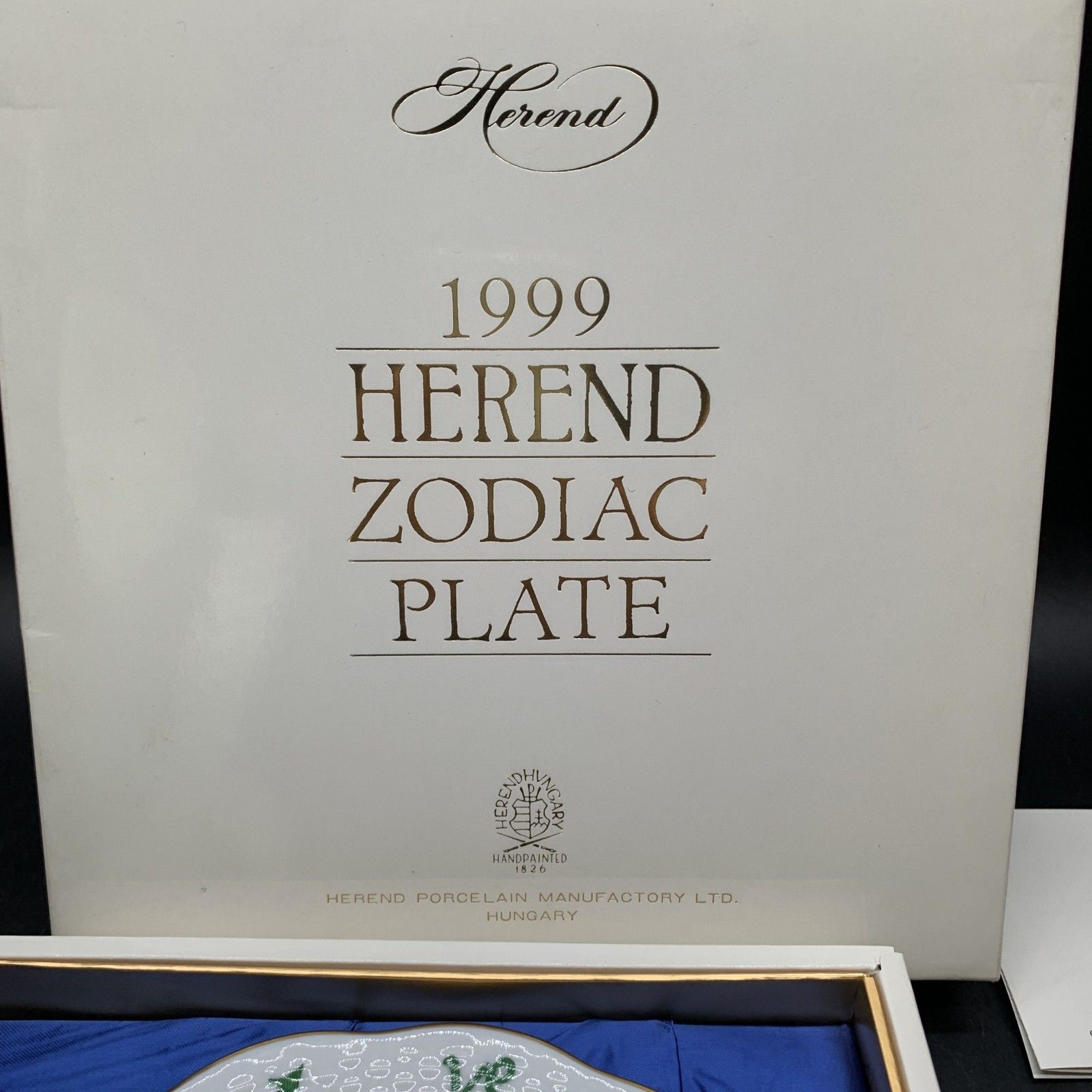 P461 ♥保管品 ヘレンド Herend ZODIAC 干支シリーズ 1999年 卯 うさぎ イヤープレート 食器 洋食器 絵皿 金彩 SKLAD-KIRPICHA_RU