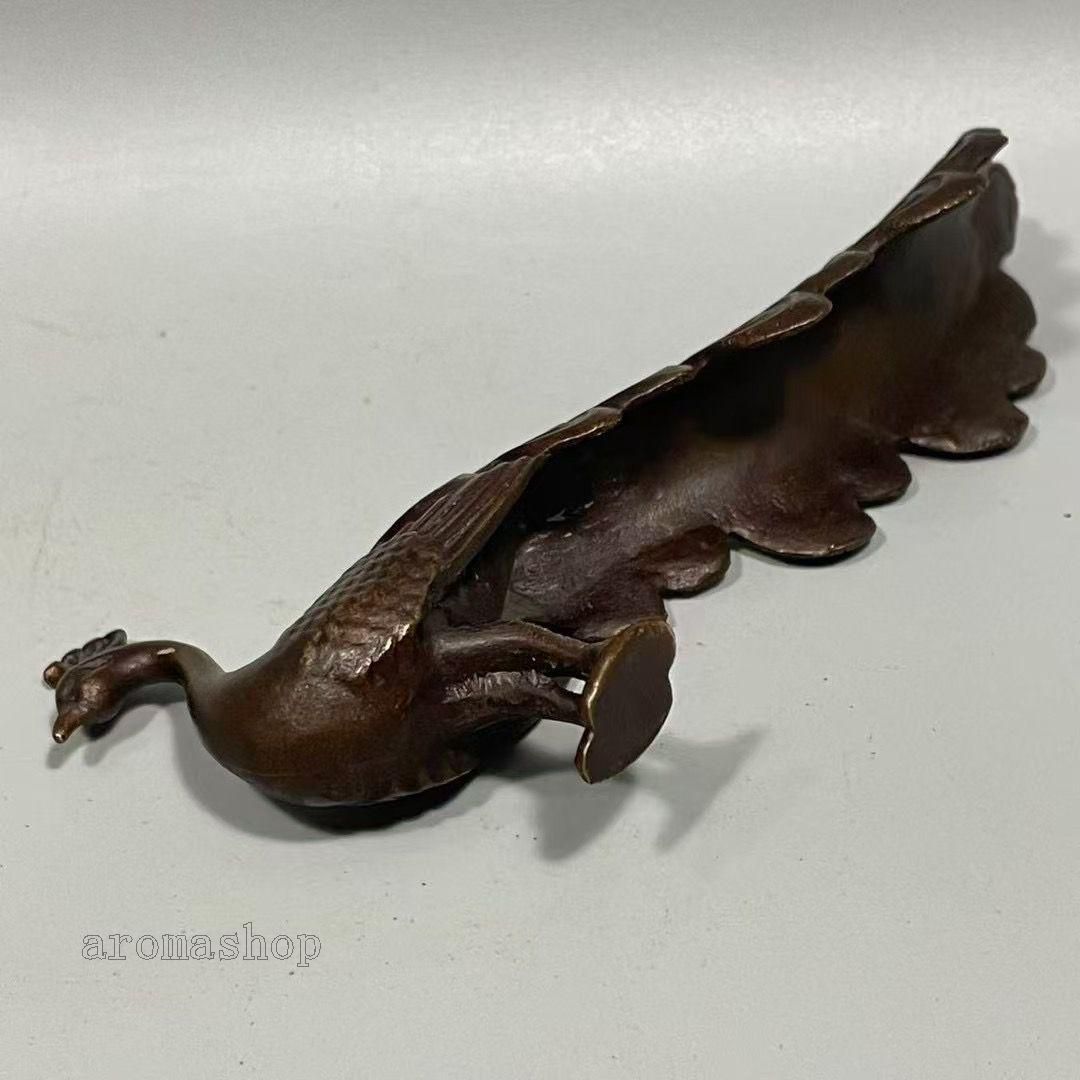 銅器 孔雀 装飾品 工芸品 置物 銅器 孔雀 装飾品 工芸品 置物