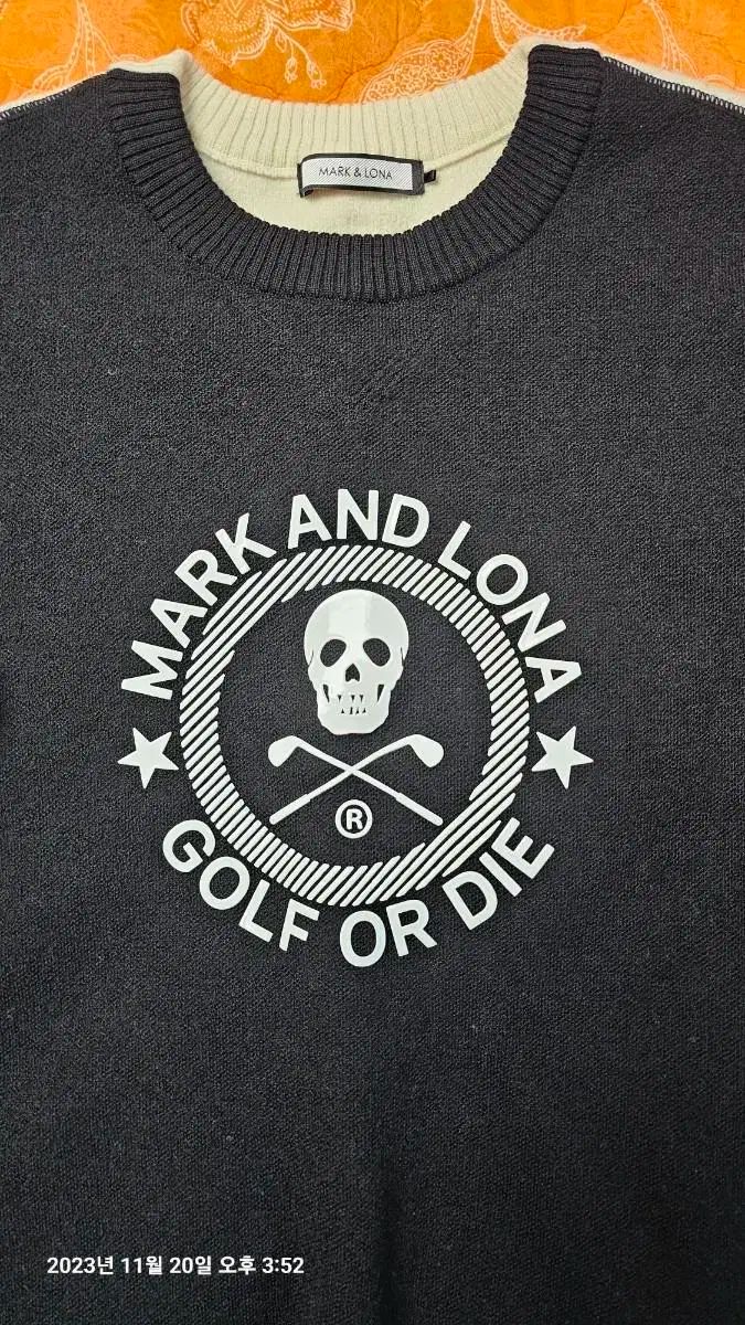 MARK u0026 LONA マークアンドロナ ニット 蛍光オレンジ ゴルフウェア マークアンドロナ MARK \u0026 LONA 春セーター ニット