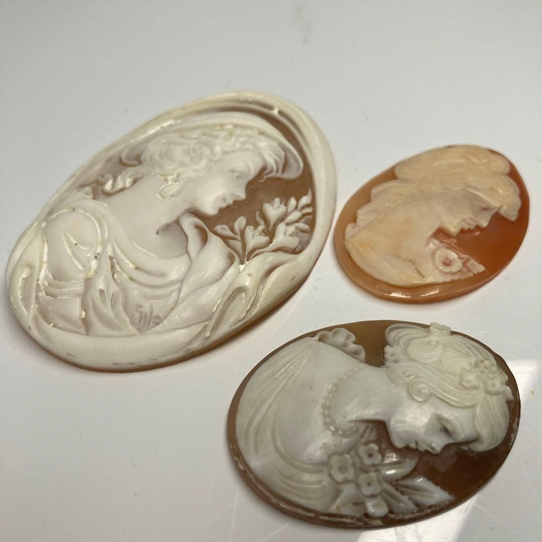 本シェルカメオ7点　32g 東H6-0215ア③ 本シェルカメオ7点 32g 東H6-0215ア③ - メルカリ