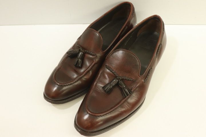 三陽山長 メンズレザーシューズ 8 鹿三郎 ROKUSABURO タッセルローファー 三陽山長 8 茶 ブラウン レザー