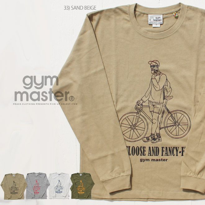 【gym master】 FOOTLOOSE ロンＴ 汗染み軽減 防臭加工 無地 長袖 トップス ヘビーウェイト ブランド コットン 大きいサイズ ジムマスター 46）オリーブ M
