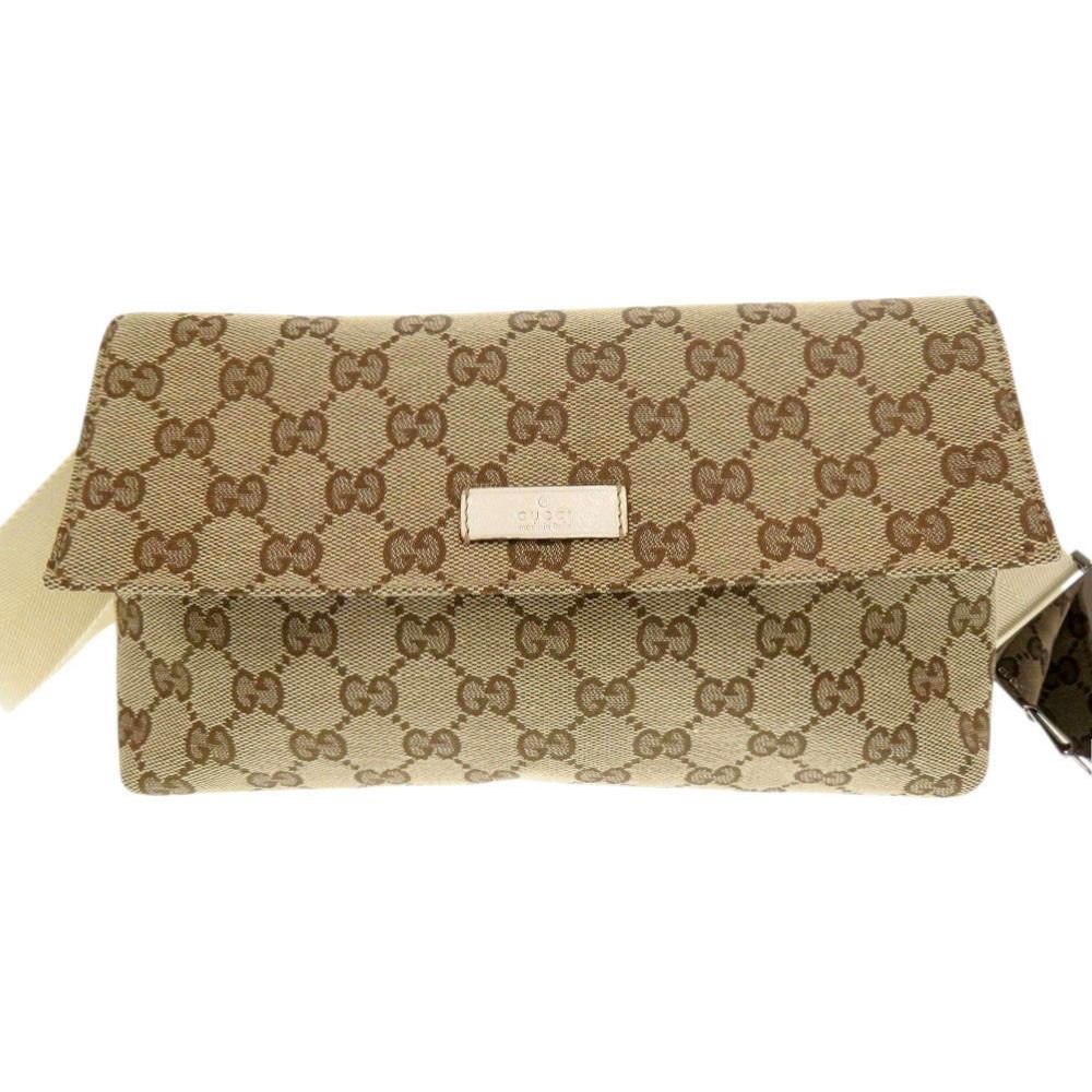 グッチ GGキャンバス 146304 ベージュ ボディバッグ ウエストバッグ 1812 GUCCI