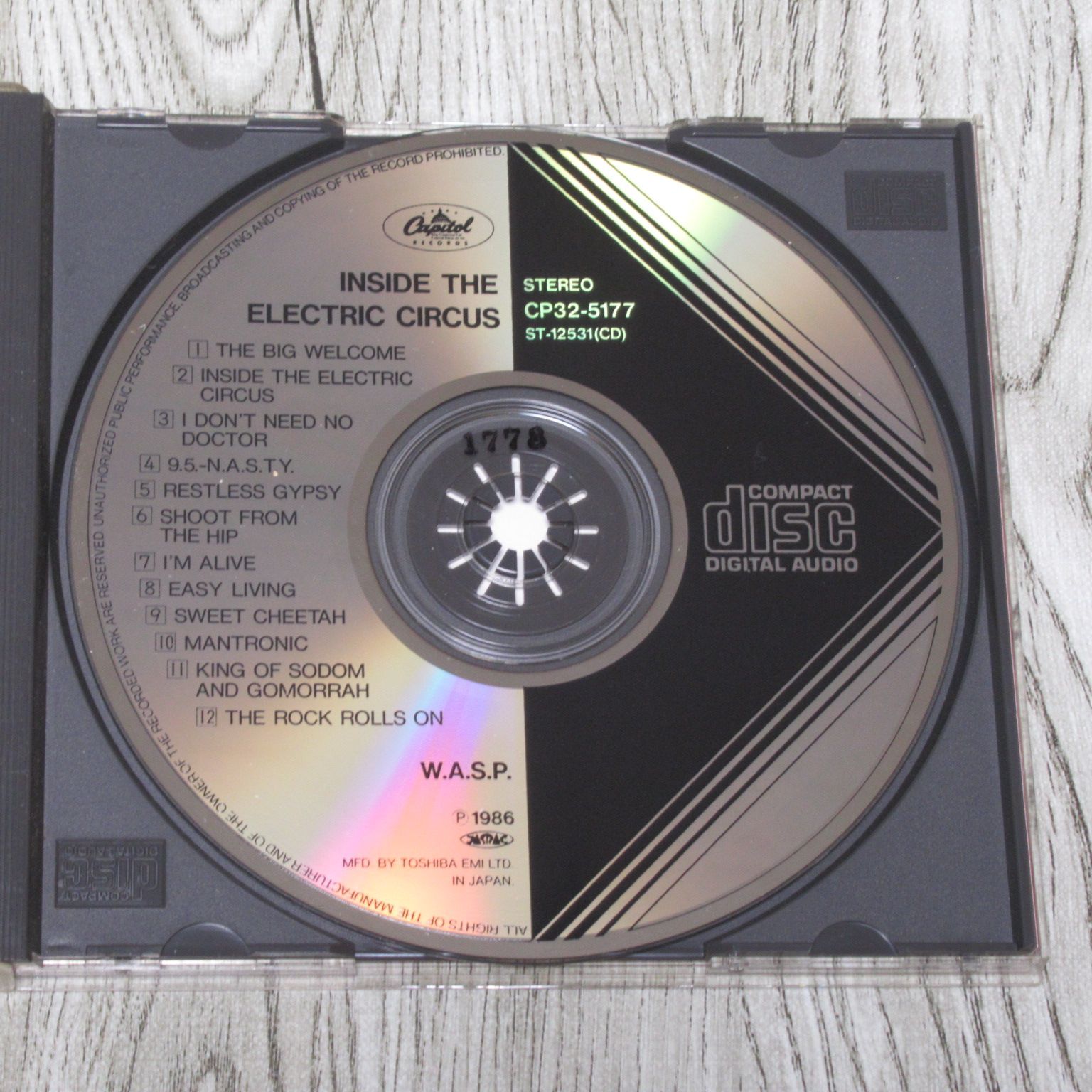CD CP32-5177 3200円 W.A.S.P. ワスプ エレクトリック・サーカス 帯付 