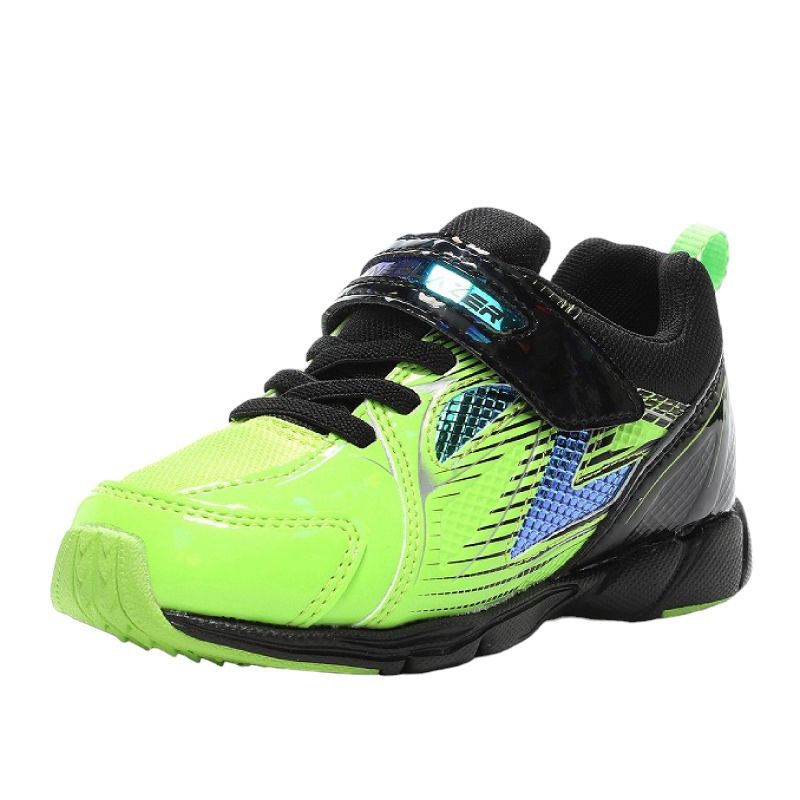 子供靴 スニーカー キッズ ジュニア 子供 男の子用 運動会 マジック ベルクロ ムーンスター ゾーンブレイザー バイ スーパースター tmzb1113 グリーン 16.0cm