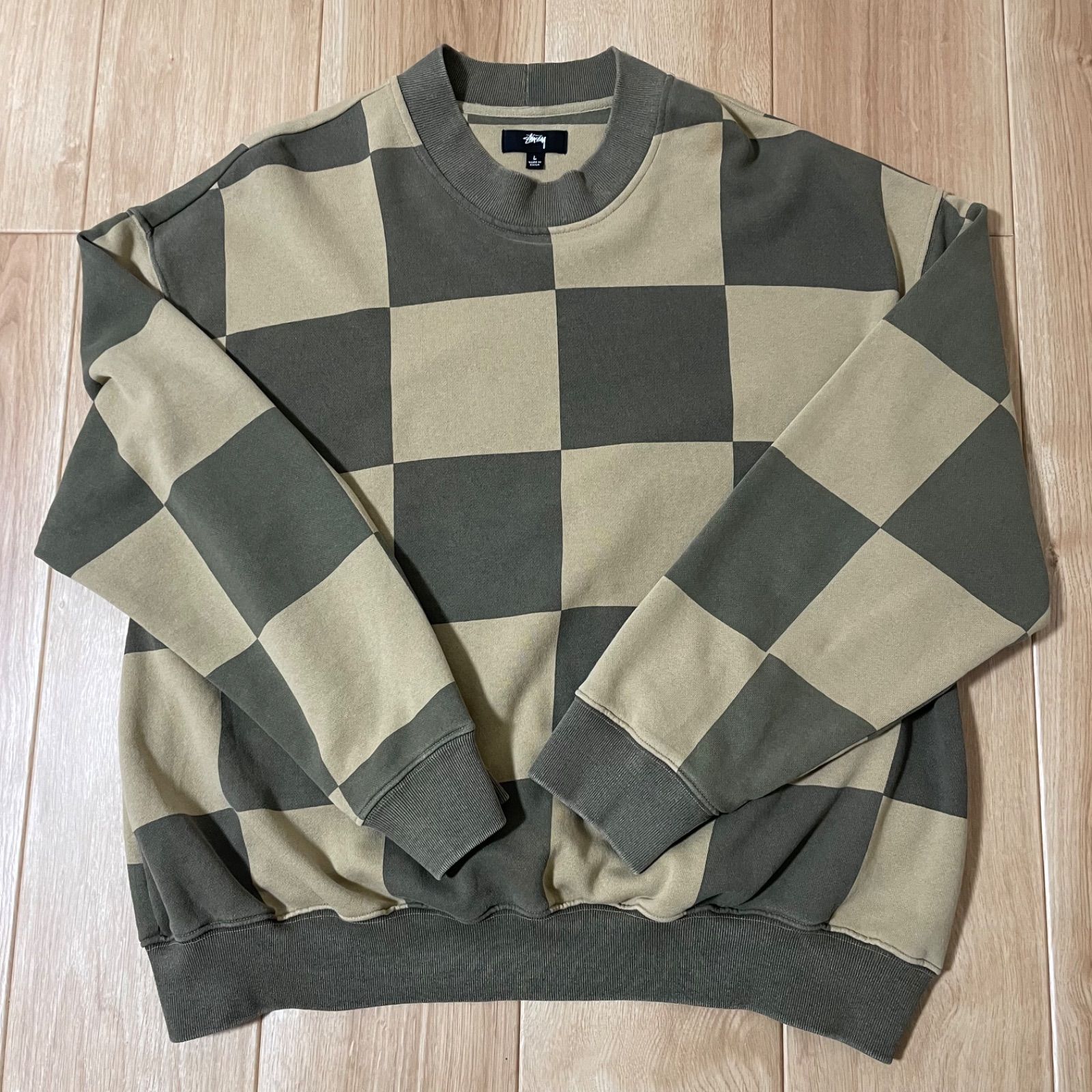 STUSSY BLUR CHECKER FLEECE MOCK NECK - メルカリ