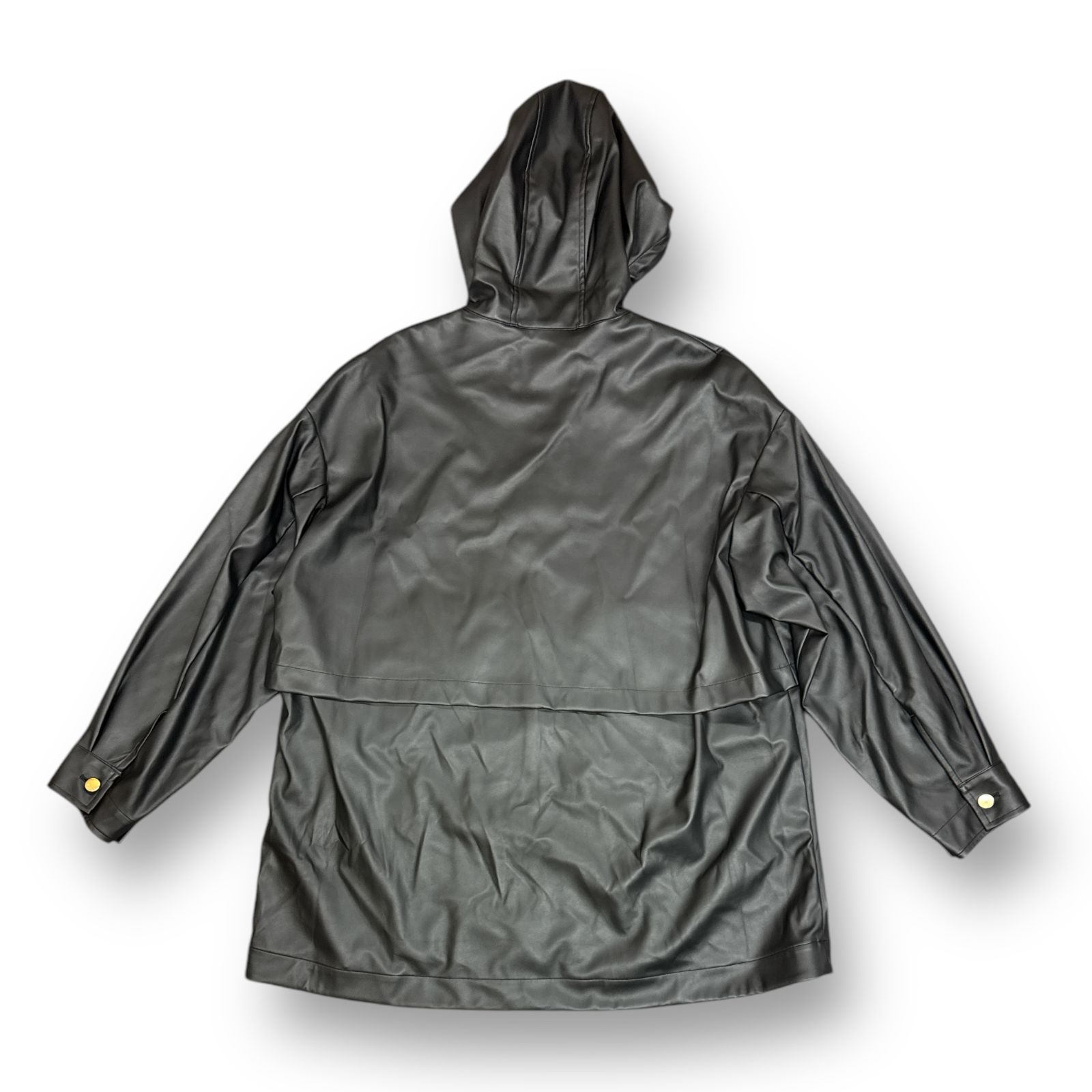 参考上代74800円 未使用 CULLNI 24SS Faux Leather Layered Half Coat 