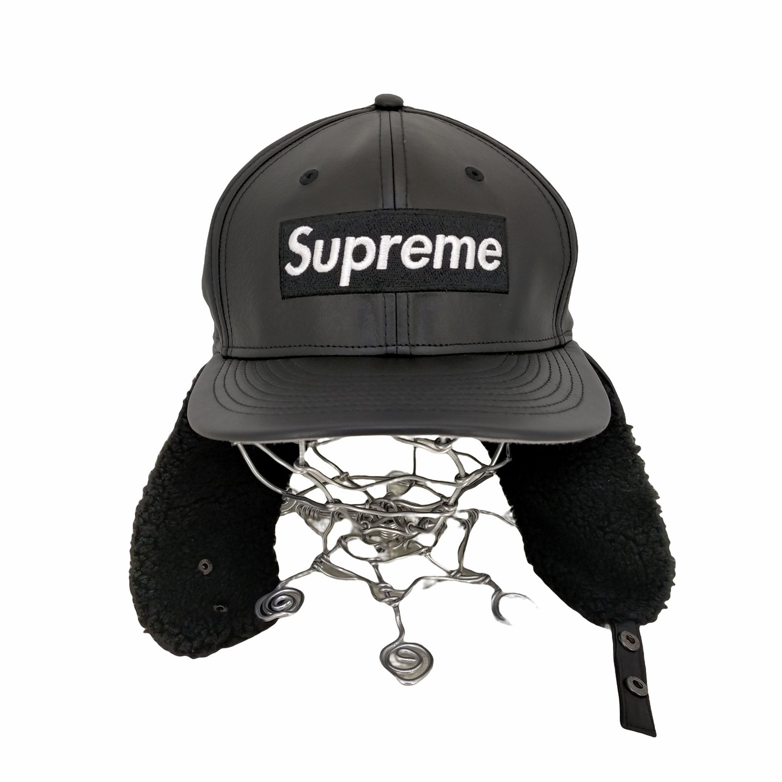 シュプリーム Supreme Leather Earflap Box Logo Cap メンズ 57.7cm