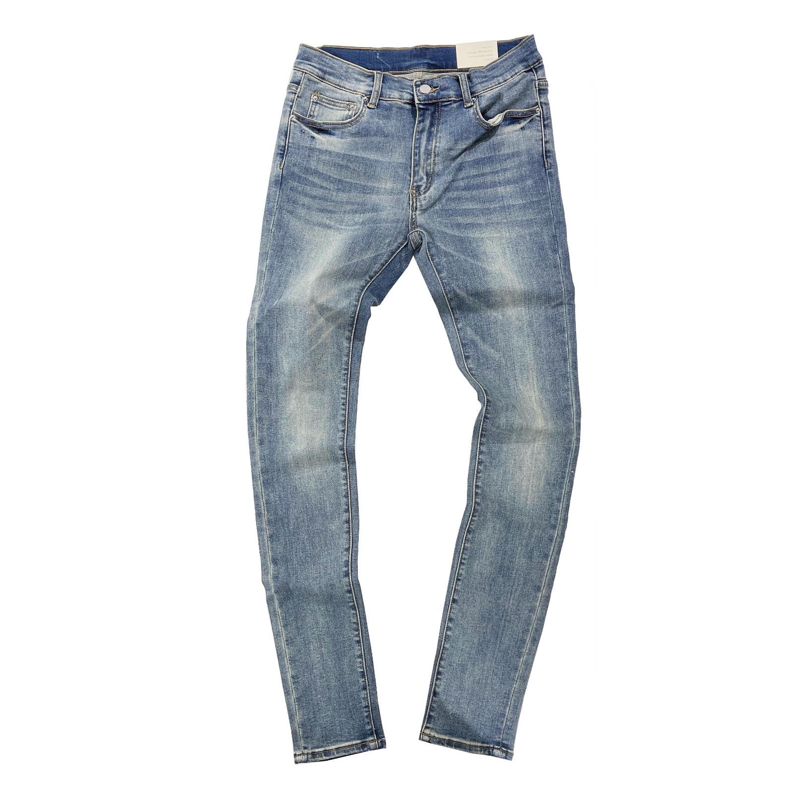 送料無料】mnml X207 スキニー デニム パンツ ブルー 青 STRETCH DENIM 