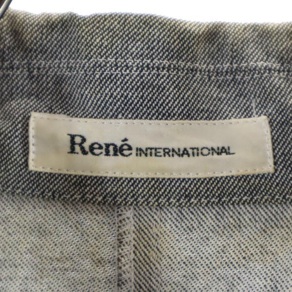 ルネ 日本製 コットン テーラードジャケット 36 黒系 Rene