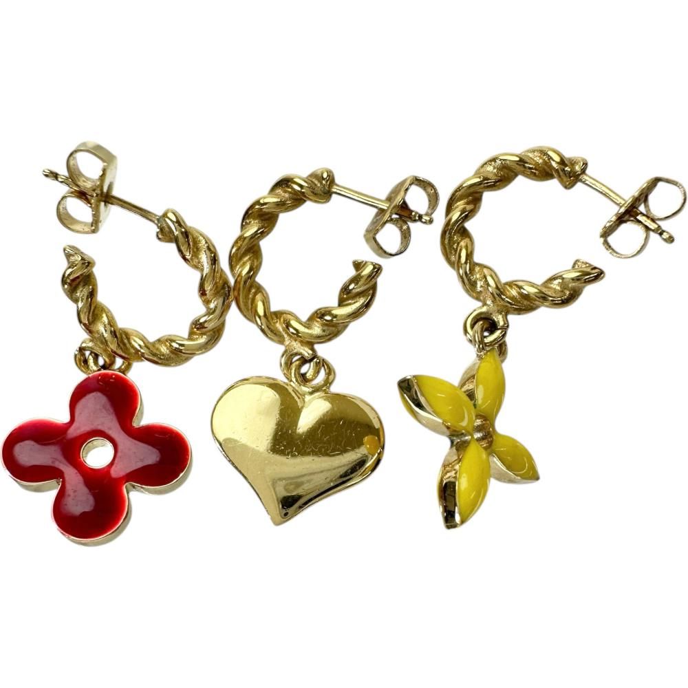 LOUIS VUITTON/ルイ・ヴィトン】ハート 花/フラワーモチーフ ピアス