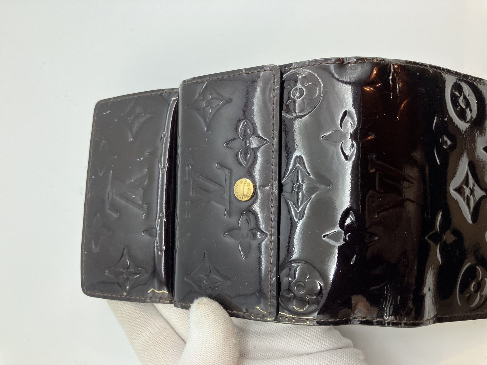 ルイヴィトン ヴェルニ Wホック コンパクト2つ折り財布 11×10cm